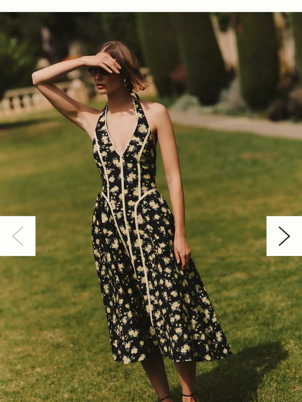Anthropologie Halter V Neck Fit & Flare Midi Dress Xs $188